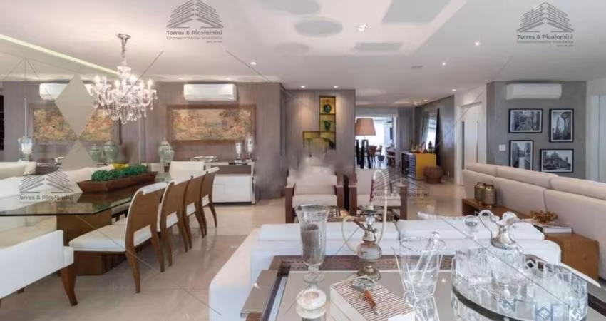 Apartamento a venda na Mooca, com 4 suítes, 283m², decorado, mobiliado, ar condicionado, 4 vagas, lazer completo, piscina, churrasqueira