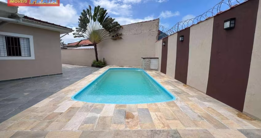CASA COM PISCINA A 100 METROS DA PRAIAEM MONGAGUA 3 QUARTOS, 205 m² por R$ 499.900 - Jardim Praia Grande