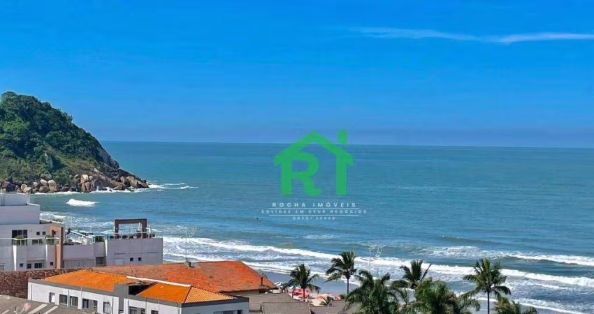 Apartamento à beira mar com 2 dormitórios (2 suítes), 2 vagas, área de lazer, Tombo, Guarujá/SP