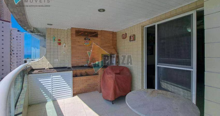 Apartamento com 2 dormitórios para alugar, 94 m² por R$ 4.500,02/mês - Vila Guilhermina - Praia Grande/SP