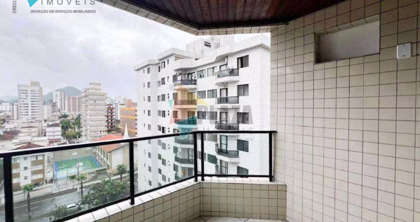 Apartamento com 2 dormitórios para alugar, 80 m² por R$ 3.100,00/mês - Vila Guilhermina - Praia Grande/SP