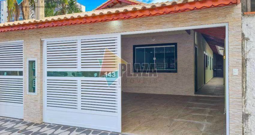 Casa nova 2 dormitórios com 1 suíte  à venda, 110 m² por R$ 585.000 - Maracanã - Praia Grande/SP