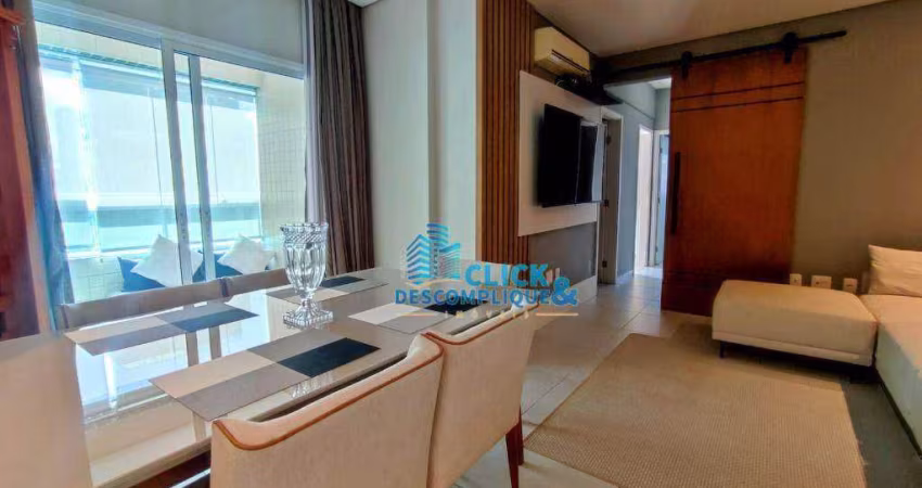 Apartamento Mobiliado com 3 dormitórios para alugar, 110 m² por R$ 6.000/mês - Itararé - São Vicente/SP