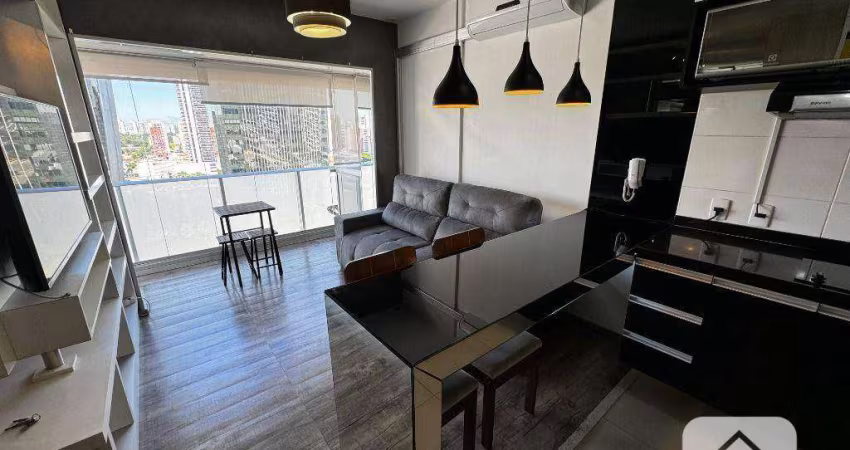 Apartamento com 1 dormitório para alugar, 33 m² por R$ 5.323/mês - Santo Amaro - São Paulo/SP