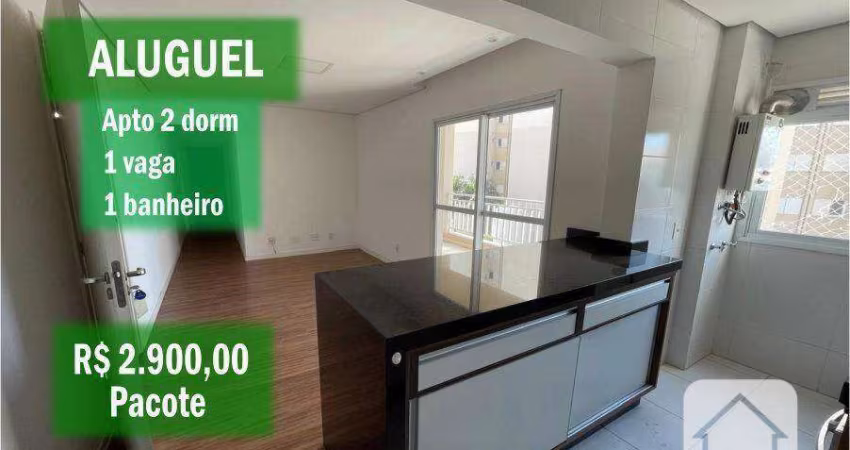 Apartamento com 2 dormitórios para alugar, 60 m² por R$ 2.900/mês (pacote) - Residencial Felicitá - Louveira/SP