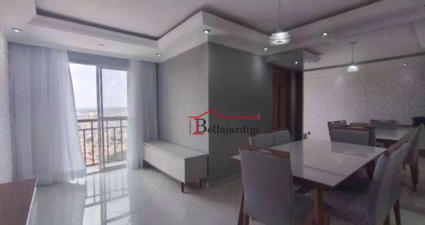 Apartamento com 3 dormitórios para alugar, 60 m² - Parque Erasmo Assunção - Santo André/SP