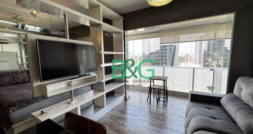 Apartamento com 1 dormitório para alugar, 33 m² por R$ 5.323/mês - Santo Amaro - São Paulo/SP
