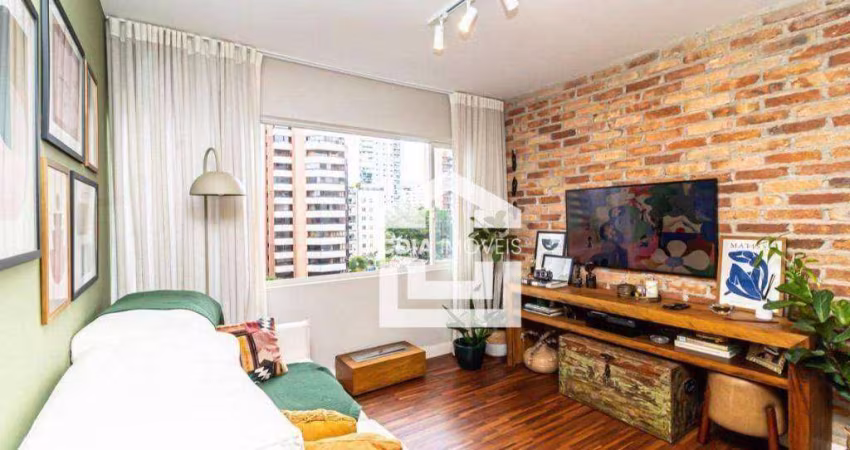 Apartamento com 2 dormitórios para alugar, 73 m² por R$ 7.232,95/mês - Moema - São Paulo/SP