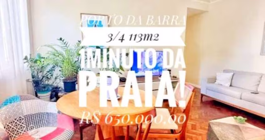 Apartamento à venda na Barra, Salvador-BA: 3 quartos, 1 suíte, 1 vaga, 113m². Próximo à praia. Oportunidade única por R$650.000!