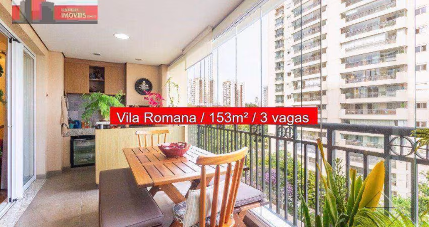Apartamento Rua Fábia, 610 - Vila Romana, 153m², 3 vagas, New York Club