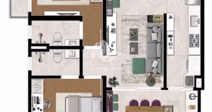 Apartamento com 2 quartos, Boqueirão, Santos - R$ 1.2 mi, Cod: 26751