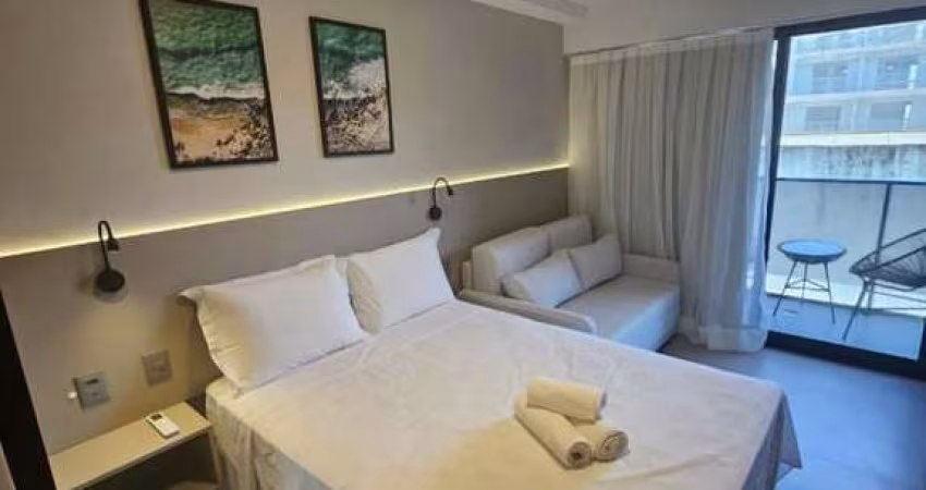 Flat todo mobiliado com 22,5 m² no Beach Haus na beira mar do Jardim Oceania