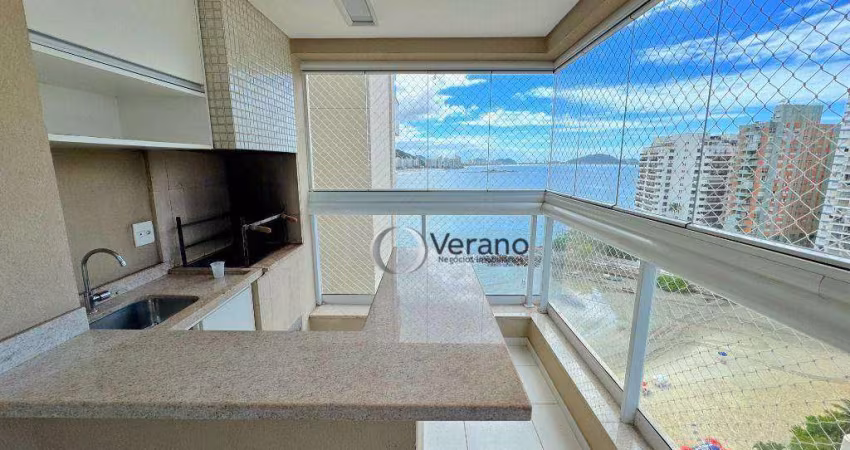 Apartamento pé na areia com 3 quartos, sendo 1 suíte à venda, 110 m² por R$ 1.280.000 - Astúrias - Guarujá/SP