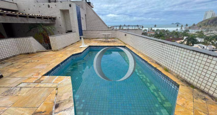 Cobertura com vista para o mar, 5 quartos, 5 vagas, piscina, espaço gourmet e sauna, à venda, 240 m² por R$ 1.300.000 - Enseada - Guarujá/SP