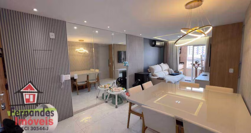 Apartamento planejado com 2 dormitórios à venda, 77 m² por R$ 650.000 - Ocian - Praia Grande/SP