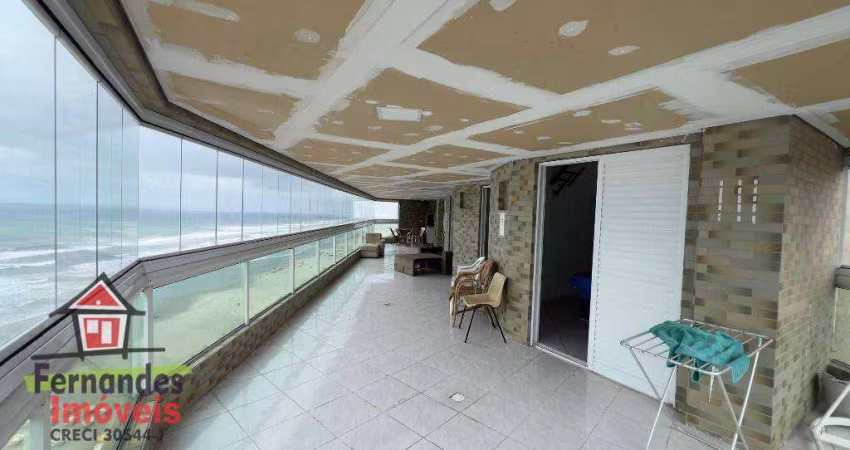 Apartamento alto padrão frente mar  com 4 dormitórios à venda, 217 m² por R$ 1.200.000 - Ocian - Praia Grande/SP