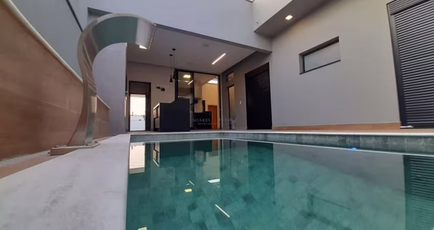 Casa térrea condomínio Viena com 3 suítes, piscina, cozinha e área gourmet com churraqueira e planejados, escritório, Indaiatuba SP