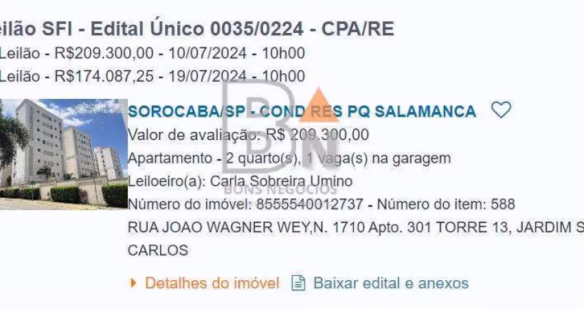Apartamento para venda em Jardim América de 47.00m² com 2 Quartos e 1 Garagem