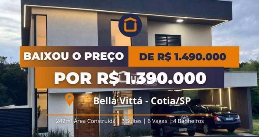 Casa de Condomínio para venda em Bella Vittà Vista Verde de 242.00m² com 3 Quartos, 3 Suites e 6 Garagens