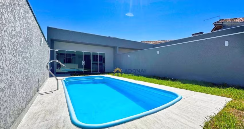 Casa Nova com Piscina, 3 dormitórios à venda, 109 m² por R$ 720.000 - Nereidas - Guaratuba/PR