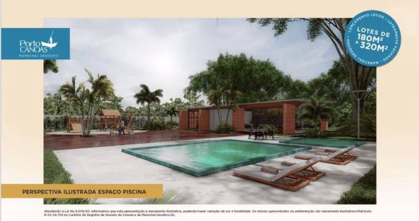 Lote à venda no PORTO CANOAS, BARRO VERMELHO, Marechal Deodoro, AL