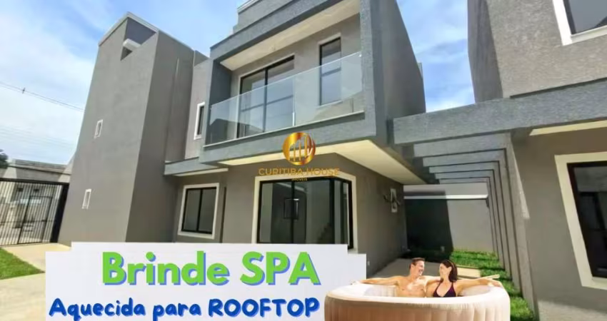 Excelente sobrado 3 quartos, suíte, rooftop, de alto padrão de acabamentos no Uberaba
