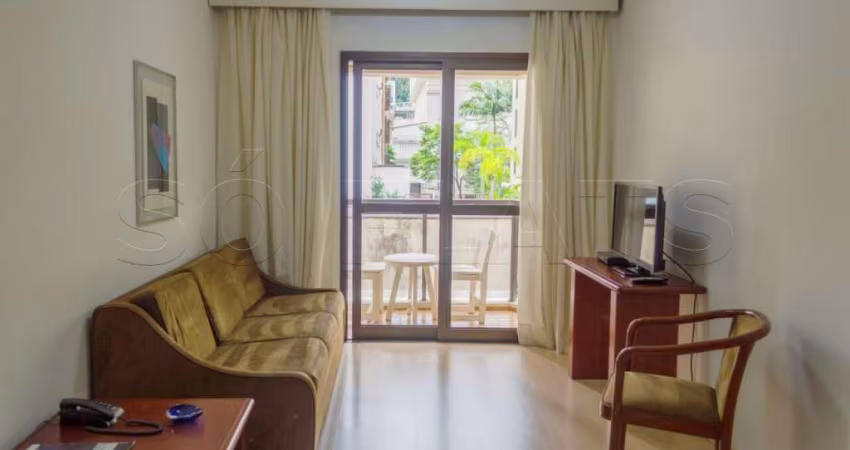 Flat no Jardins disponível para locação New Star com 1 dormitório e 1 vaga