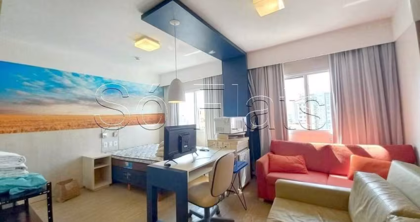 Apto Comfort Alphaville com 1 dormitório disponível para locação, possui fácil acesso a São Paulo