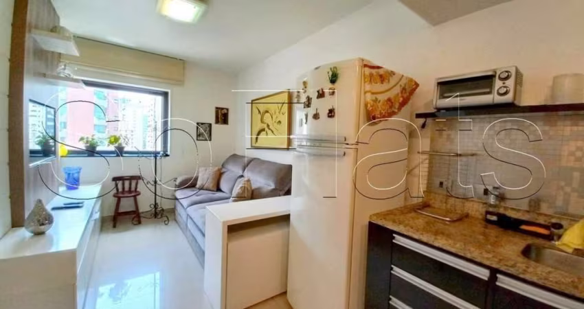 Apto no Le Premier com 28m², 1 dormitório e 1 vaga de garagem, disponível para locação.