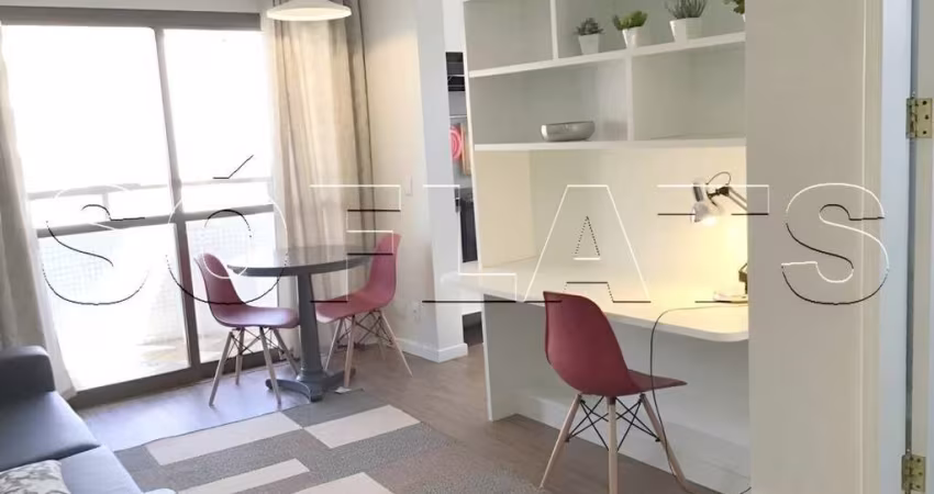Flat disponível para locação contendo 48m², 1 dorm e 1 vaga a menos de 100 metrôs da Av Paulista.