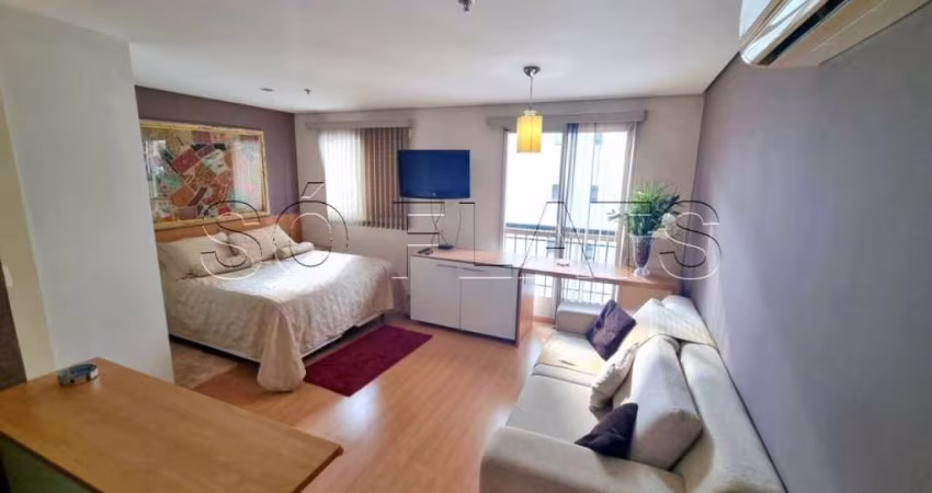 Flat no Jardins Metrópolis disponível para locação 27m², 1 dormitório e 1 vaga.
