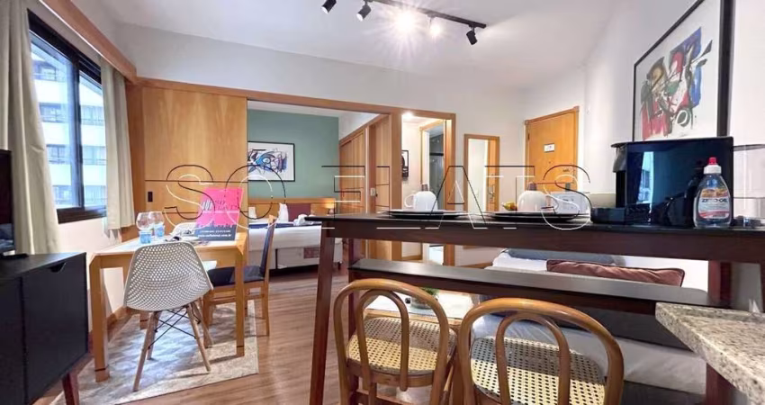 Flat Hampton Park, disponível para venda com 31m², 1 dormitório e 1 vaga de garagem