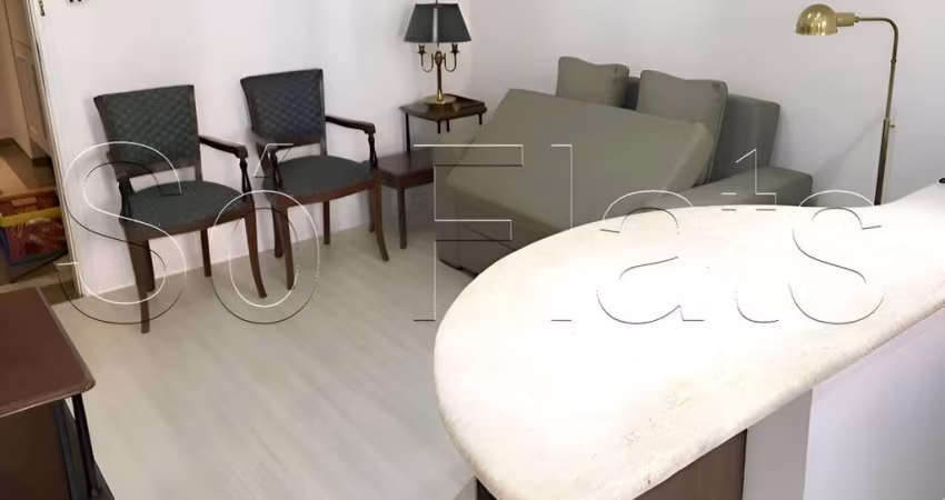 Apto disponível para locação muito bem equipado na Vila Olímpia, prox. ao Shopping JK Iguatemi.