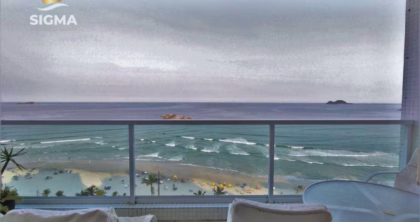 FRENTE MAR - Apartamento com 3 dormitórios à venda, 155 m²- Pitangueiras - Guarujá/SP