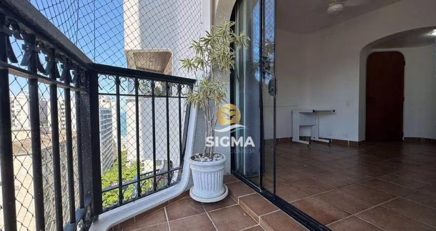 Apartamento com 3 quartos sendo 1 suíte à venda, 110 m² por R$ 590.000 - Pitangueiras - Guarujá/SP.