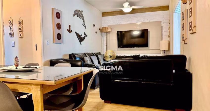 PERTO DO MAR - Apartamento com 2 quartos sendo 1 suíte à venda na Praia das Pitangueiras - Guarujá/SP.