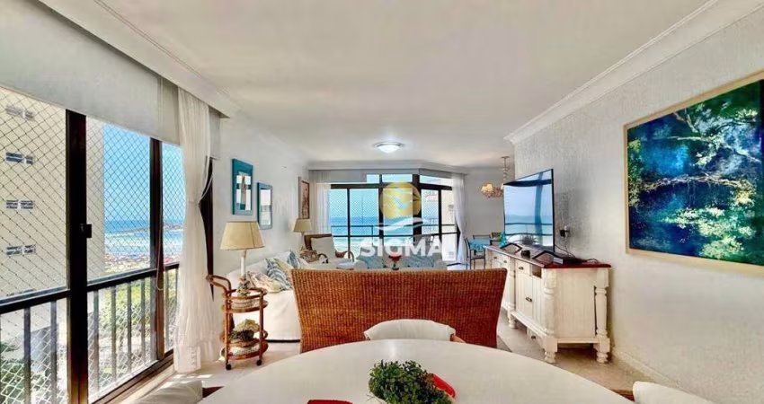 FRENTE MAR - Apartamento com 4 dormitórios Sendo 2 suítes à venda, 225 m² por R$ 1.850.000 - Pitangueiras - Guarujá/SP
