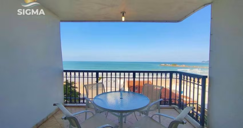 FRENTE MAR - Apartamento com 4 dormitórios à venda na Praia das Pitangueiras, Guarujá/SP.