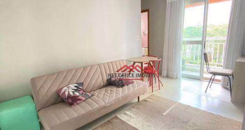 Apartamento com 1 dormitório, 44 m² - venda por R$ 430.000,00 ou aluguel por R$ 3.149,00/mês - Vila Adyana - São José dos Campos/SP