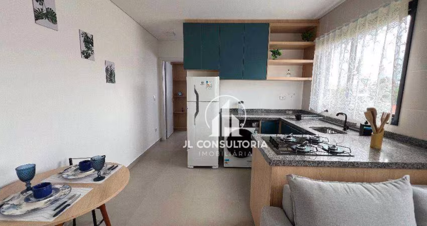 Apartamento DECORADO com 1 dormitório à venda, 29 m² por R$ 289.000 - Cajuru - Curitiba/PR