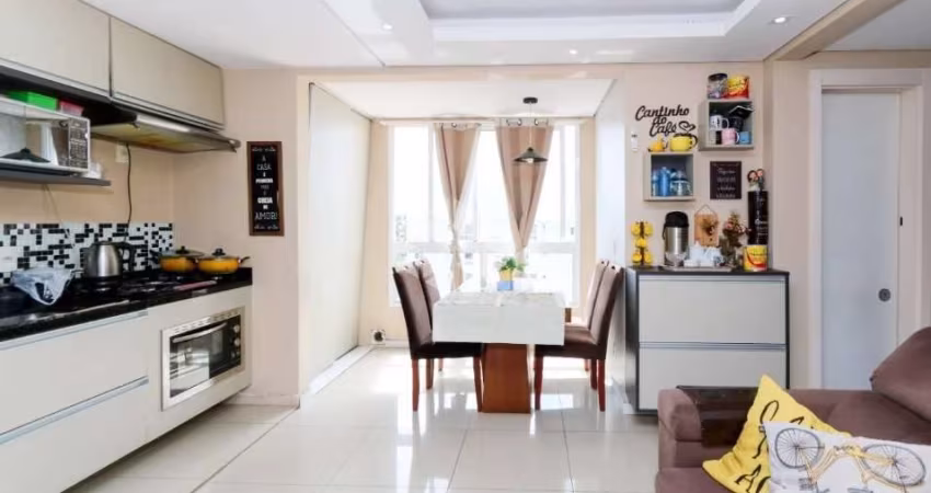 Apartamento mobiliado, 2 dormiórios, vaga de garagem escriturada, no bairro Estância Velha, na cidade de Canoas. Aceita Financiamento Bancáio e FGTS.