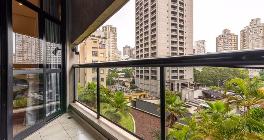 Flat 65.58m2, 2 dormitórios, sacada, 1 vaga com manobrista, no Jardim Europa.