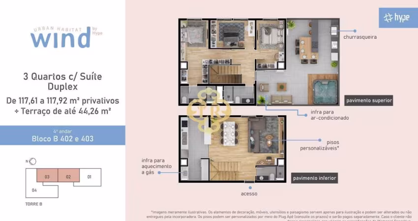 Wind Urban Habitat - Apartamento à venda no bairro Santa Felicidade - Curitiba/PR