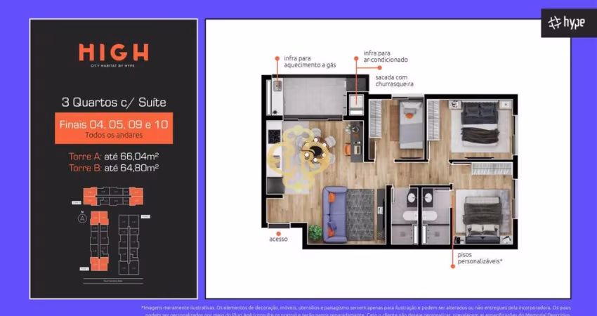 High City Habitat - Apartamento à venda no bairro Novo Mundo - Curitiba/PR