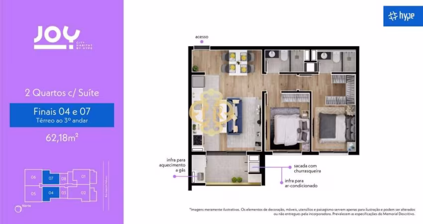 Joy City Habitat - Apartamento à venda no bairro Tingui - Curitiba/PR