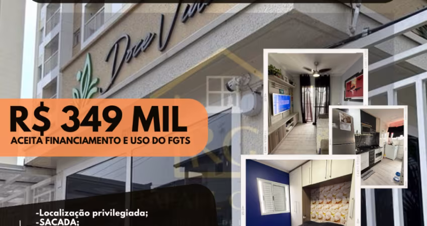 Apartamento para venda, Doce Vida, 2 dorms, porteira fechada, andar alto, 1 vaga, Portais II, Cajamar/SP