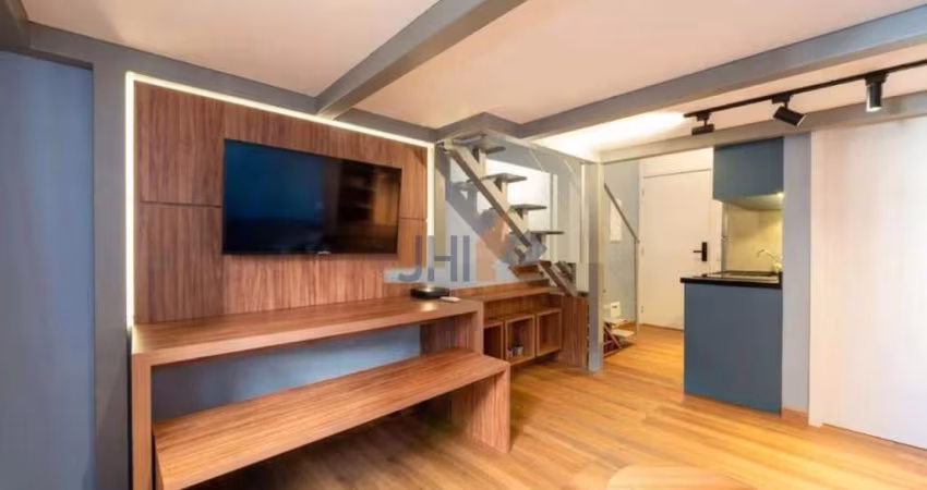 Studio mobilado com 35 m² na Vila Madalena para venda ou locação
