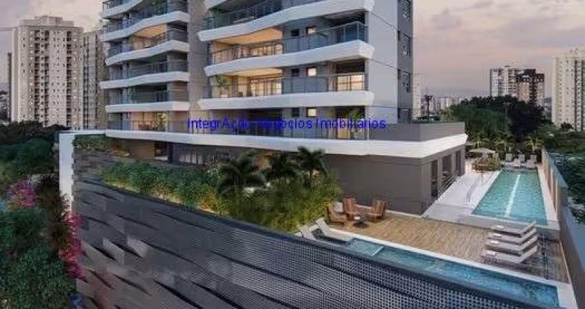 Apartamento 120m², 02 dormitórios (sendo suítes), 03 banheiros e 02 vagas de garagem; (Fotos ilustrativas).  Condomínio com portaria, segurança