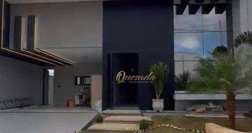 Casa térrea nova, à venda, 3 suítes, planejados, piscina, Condomínio Gran Reserve, Indaiatuba.