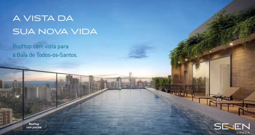 Seven Graça| Apartamentos com 38m²| Vaga Rotativa| Empreendimento Alto Padrão